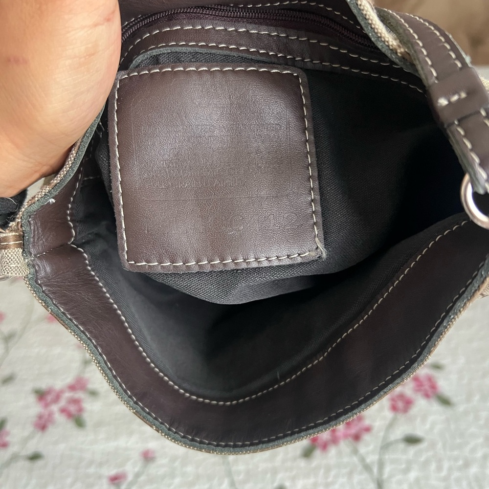 Available 
Tan and Brown Signature Shoulder Bag - Picture 6 of 6
